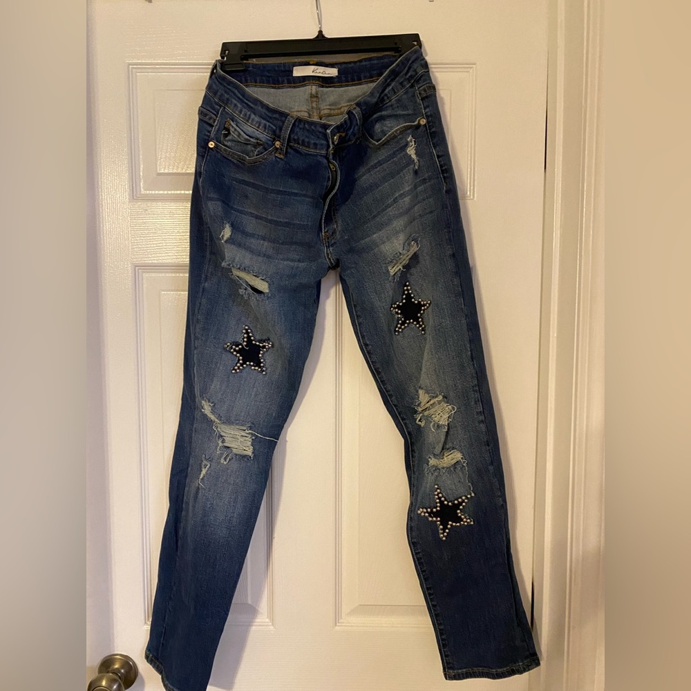 KanCan Straight leg cropped jeans